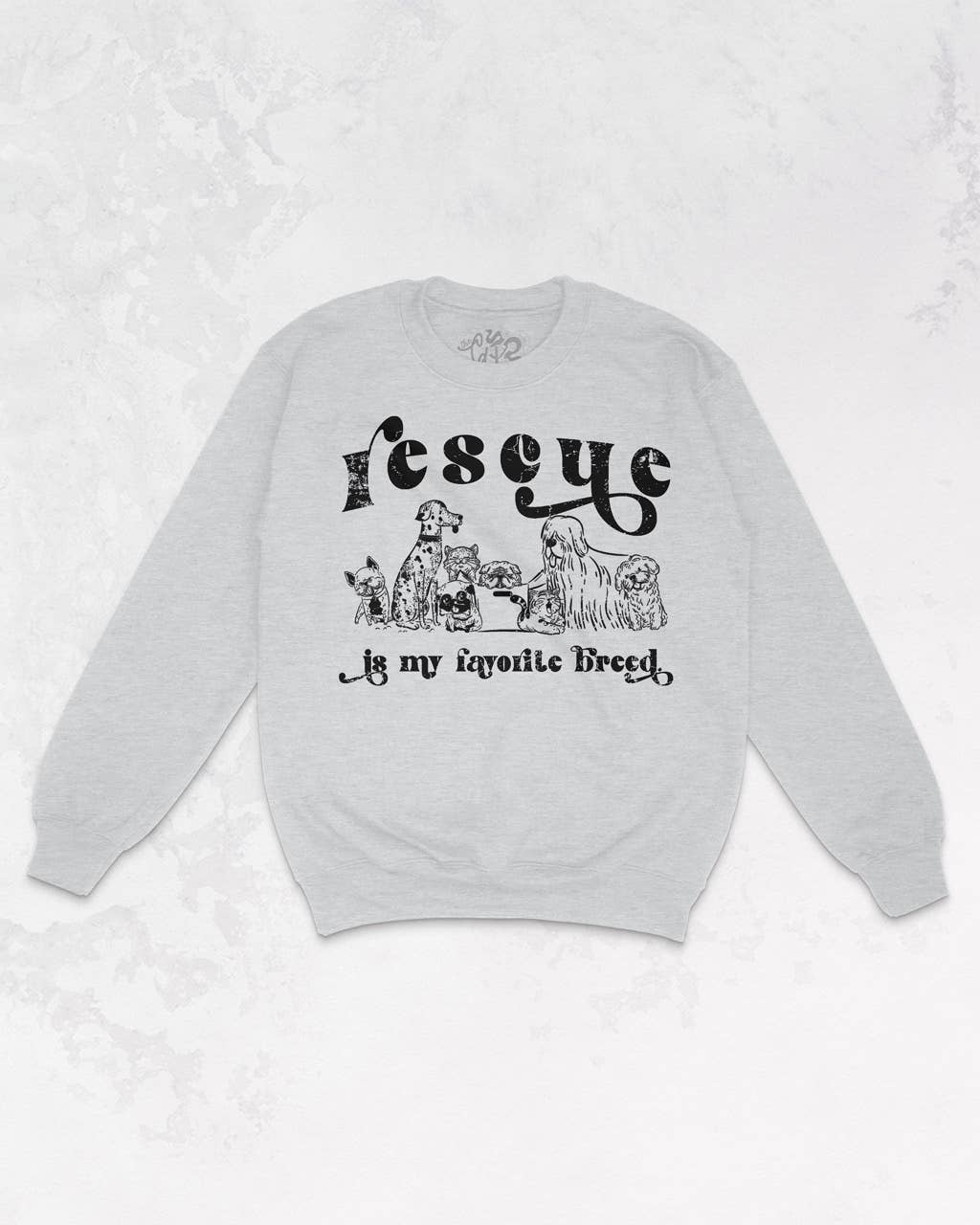 The Clandestine Underground - Rescue is My Favorite Breed, Animal Rescue Oversized Crew: 2XL/3XL