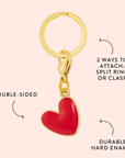 The Foggy Dog - Red Heart Collar Charm: Charm Only