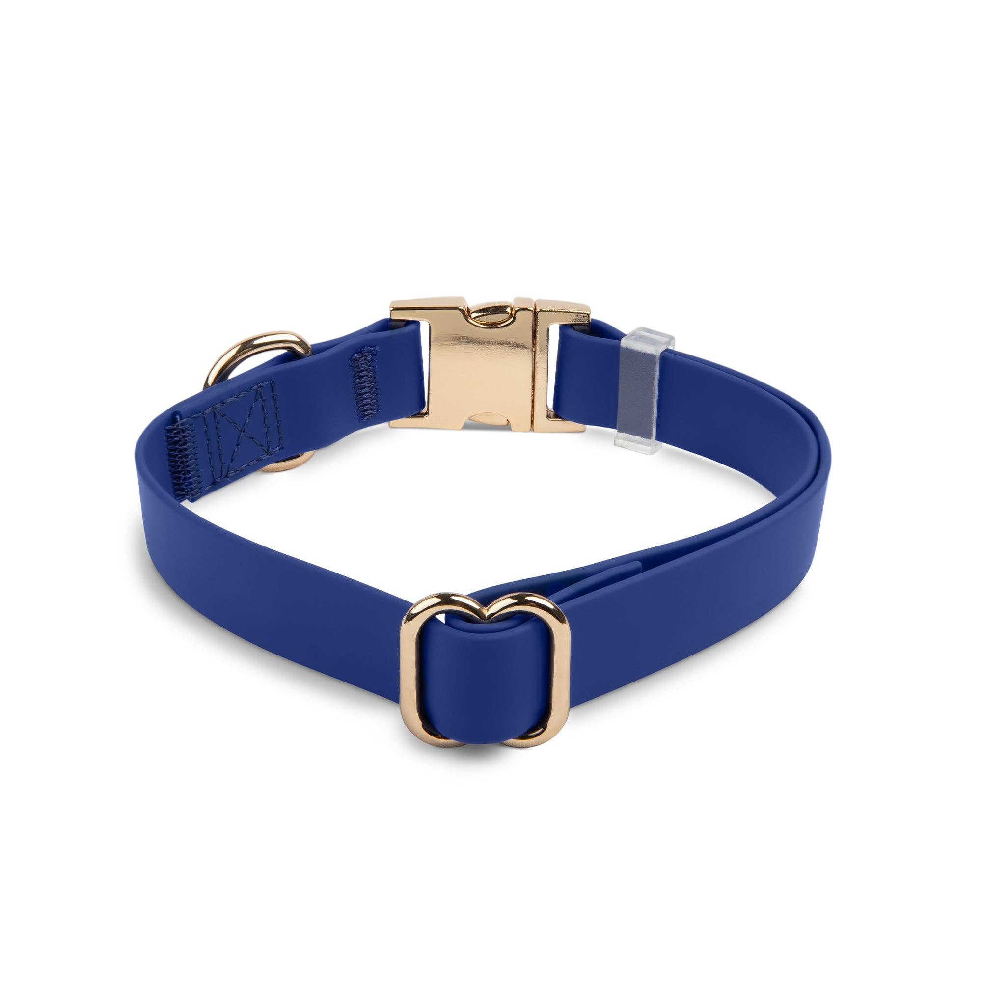 SUNNY TAILS - Signature Navy Waterproof Dog Collar: SMALL