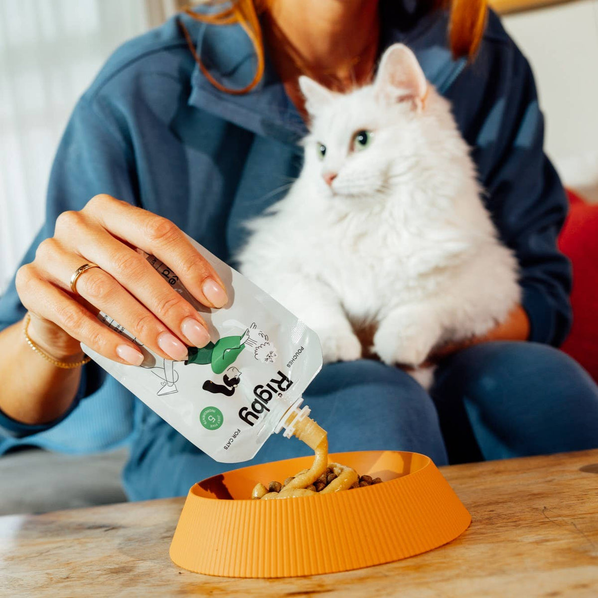 Rigby - Rigby Essential Cat Treats, Chicken &amp; Cod Lickable Pouch