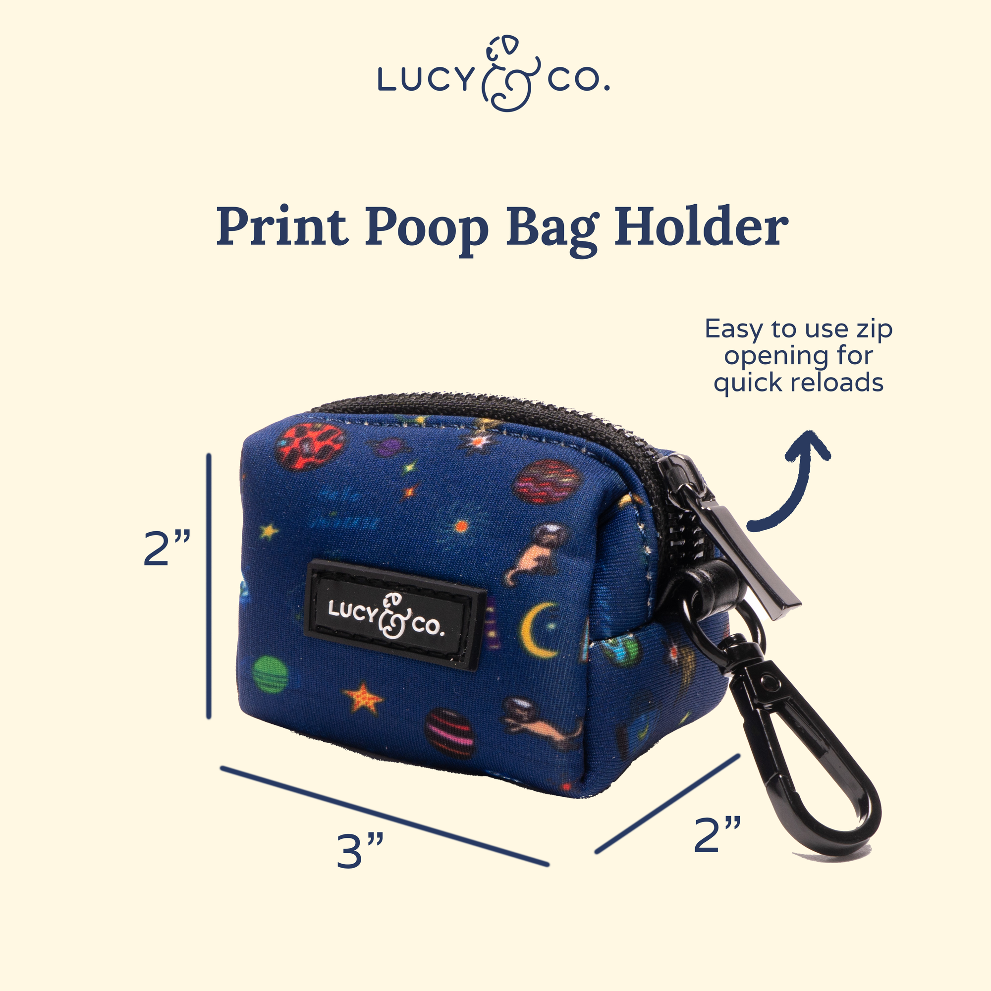 Lucy &amp; Co. - Space Doodle Poop Bag Holder