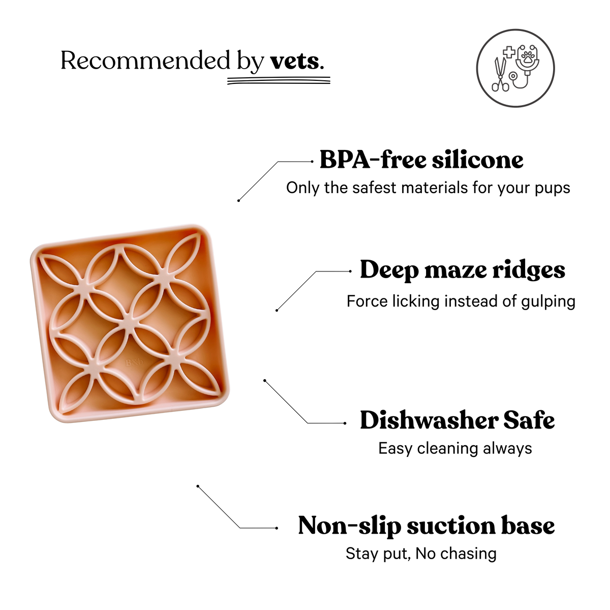 Barks and Brownies - Petite Feeding - Small - Coral