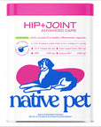 Native Pet - Hip+Joint Advanced Care Powder Joint, Muscle & Inflammation: 60 scoops