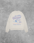 The Clandestine Underground - Ski In Vermont, Winter Season Relaxed AS Sweatshirt: Powder Blue / L