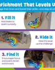 Brightkins Calming Rainbow Treat Puzzle & Lick Mats