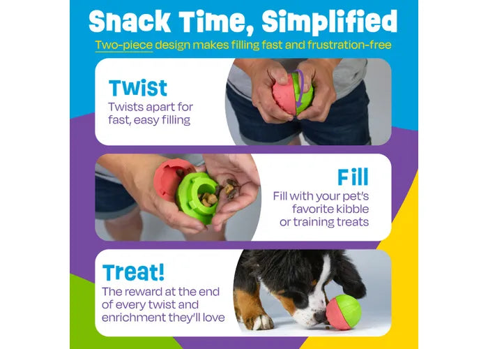 Brightkins Tough &amp; Tumble™ 2-Piece Treat Dispenser: Watermelon