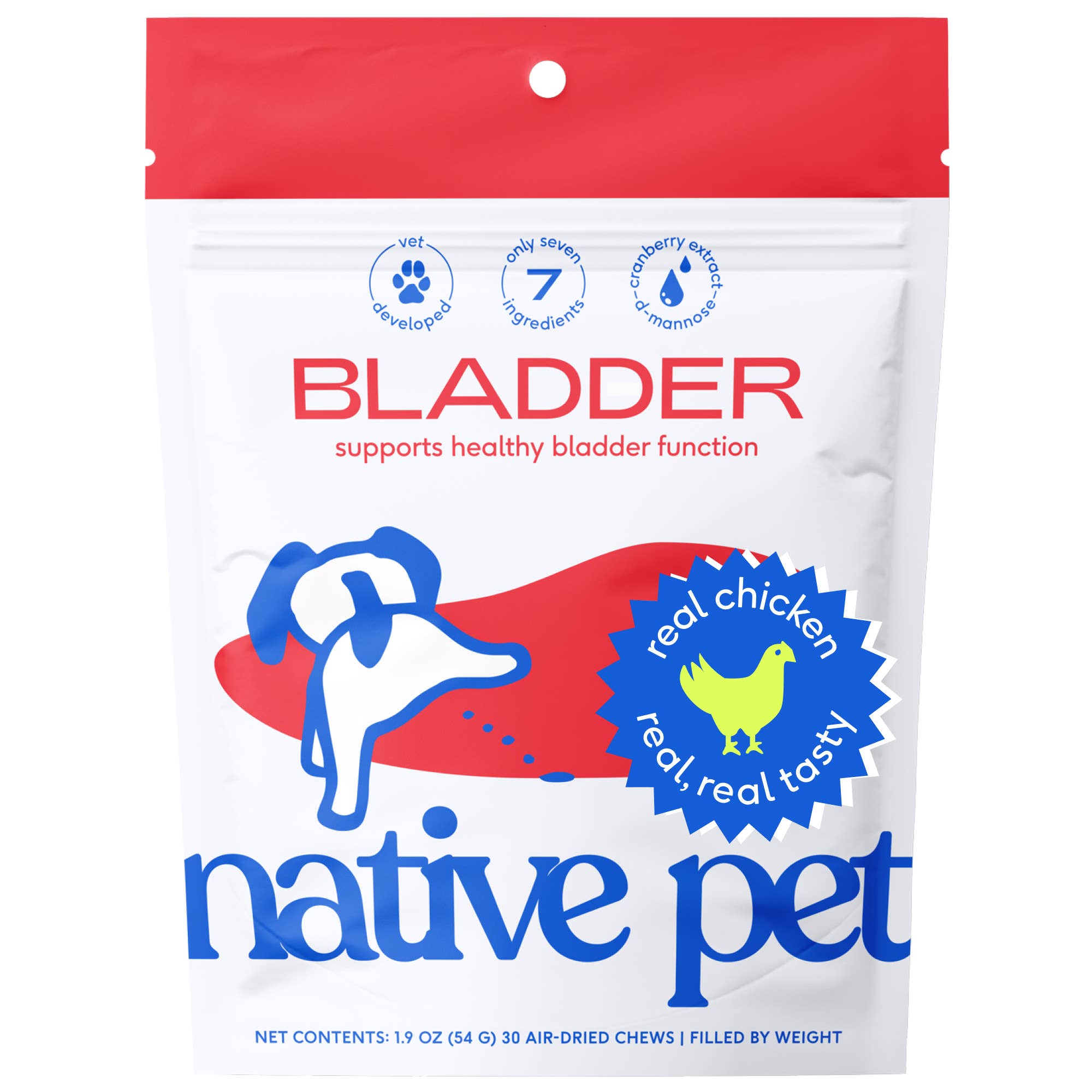 Native Pet - Cranberry Bladder Chews, Kidney &amp; Urinary Supplement for Dog: 60ct