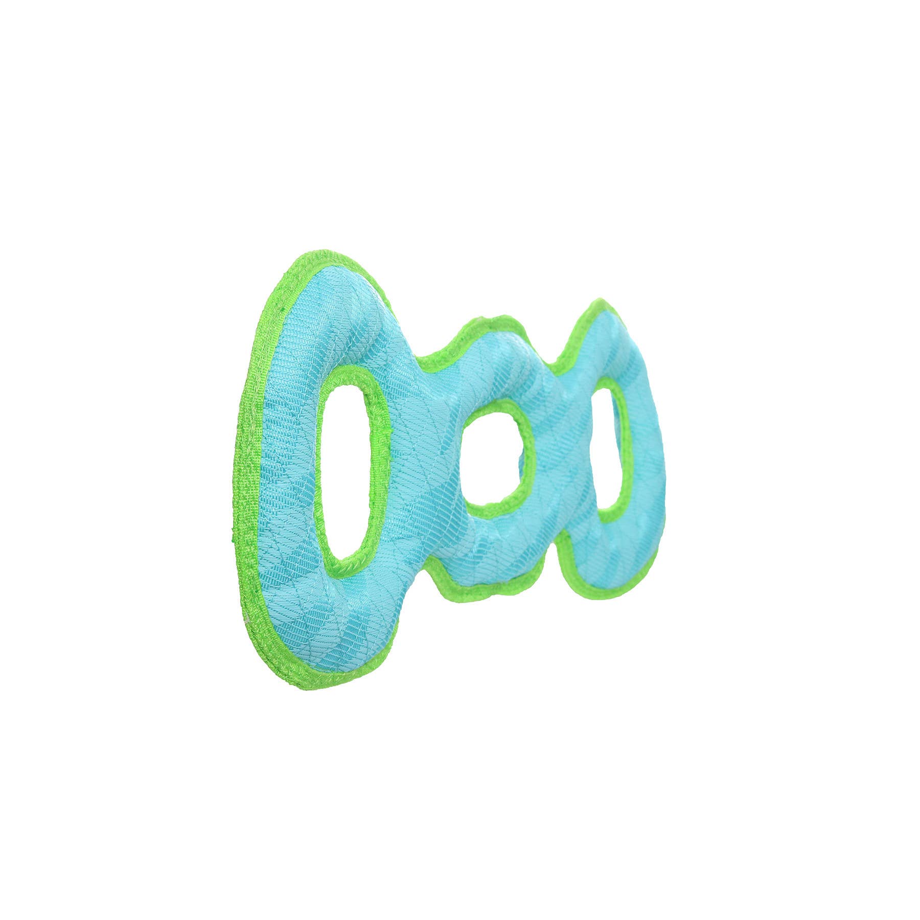 Tuffy Dog Toys - VIP Products - DuraForce 3 Way Tug - Blue/Green, Durable, Squeaky Dog Toy