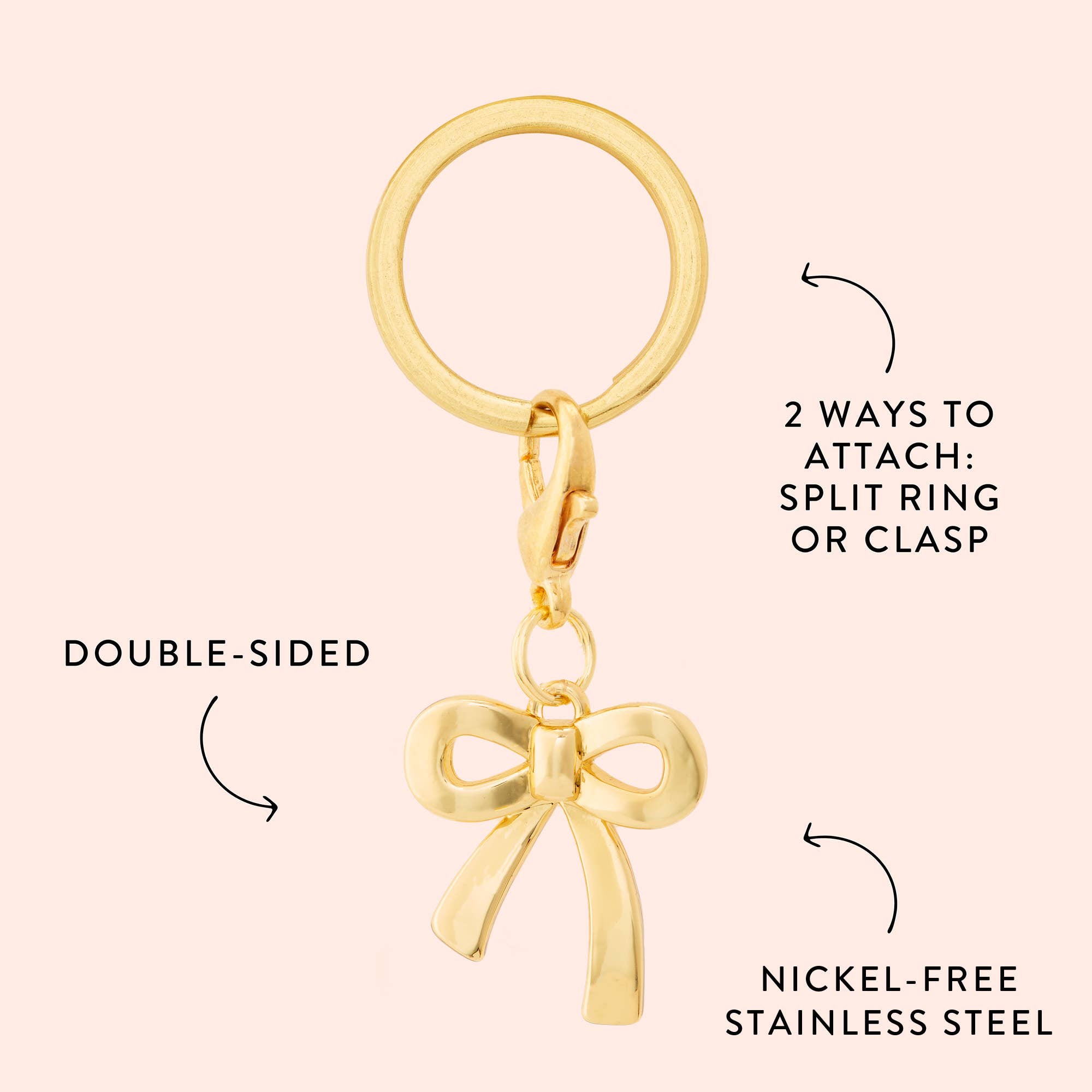 The Foggy Dog - Gold Bow Collar Charm: Charm Only