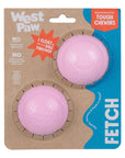 West Paw - *Puppy* Bubblegum/Aqua Boundr® 2-Pack Dog Toy Ball: Aqua