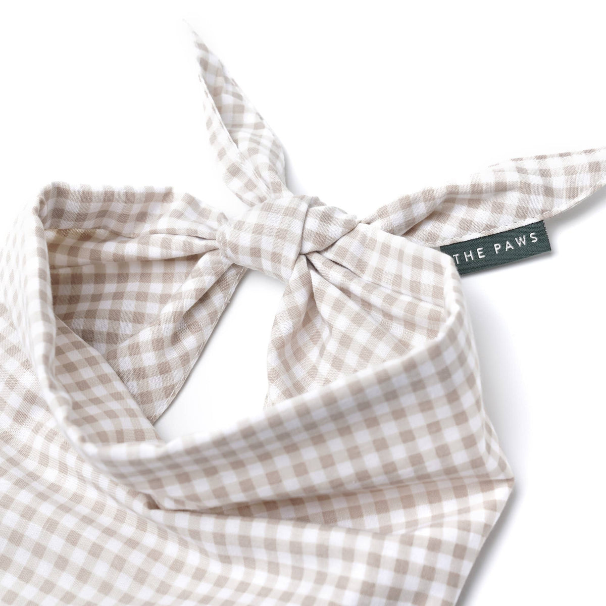 The Paws - Biscuit Gingham Dog Bandana