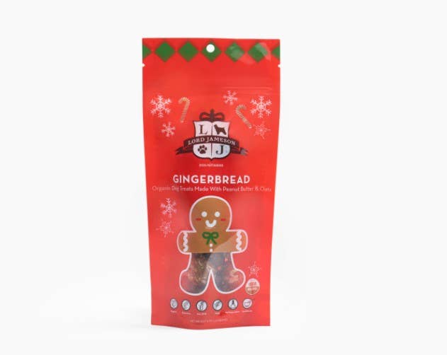 Pet Palette Distribution - Lord Jameson Gingerbread Organic Soft &amp; Chewy Dog Treats 6oz