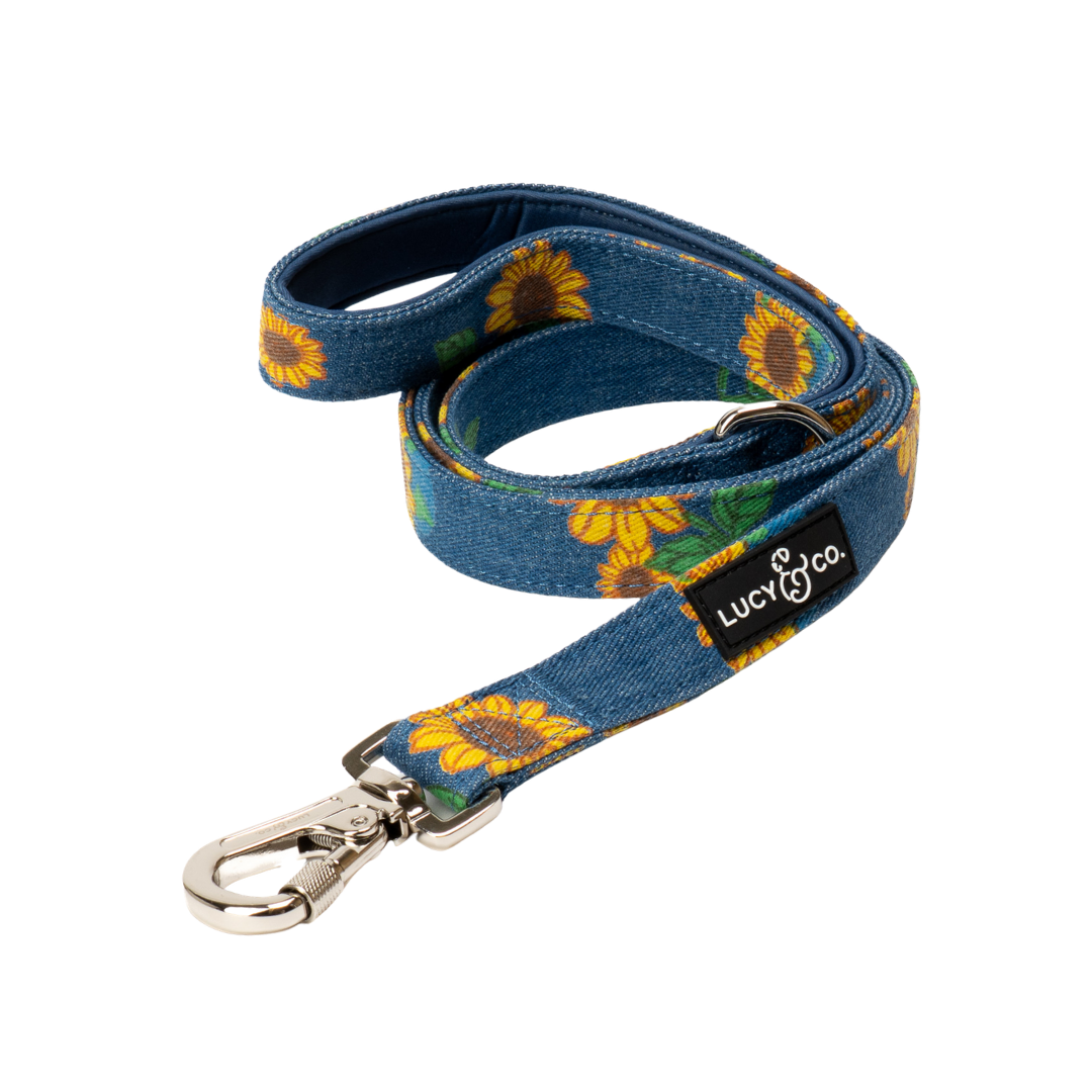 Lucy &amp; Co. - Sunflower Power Denim Leash