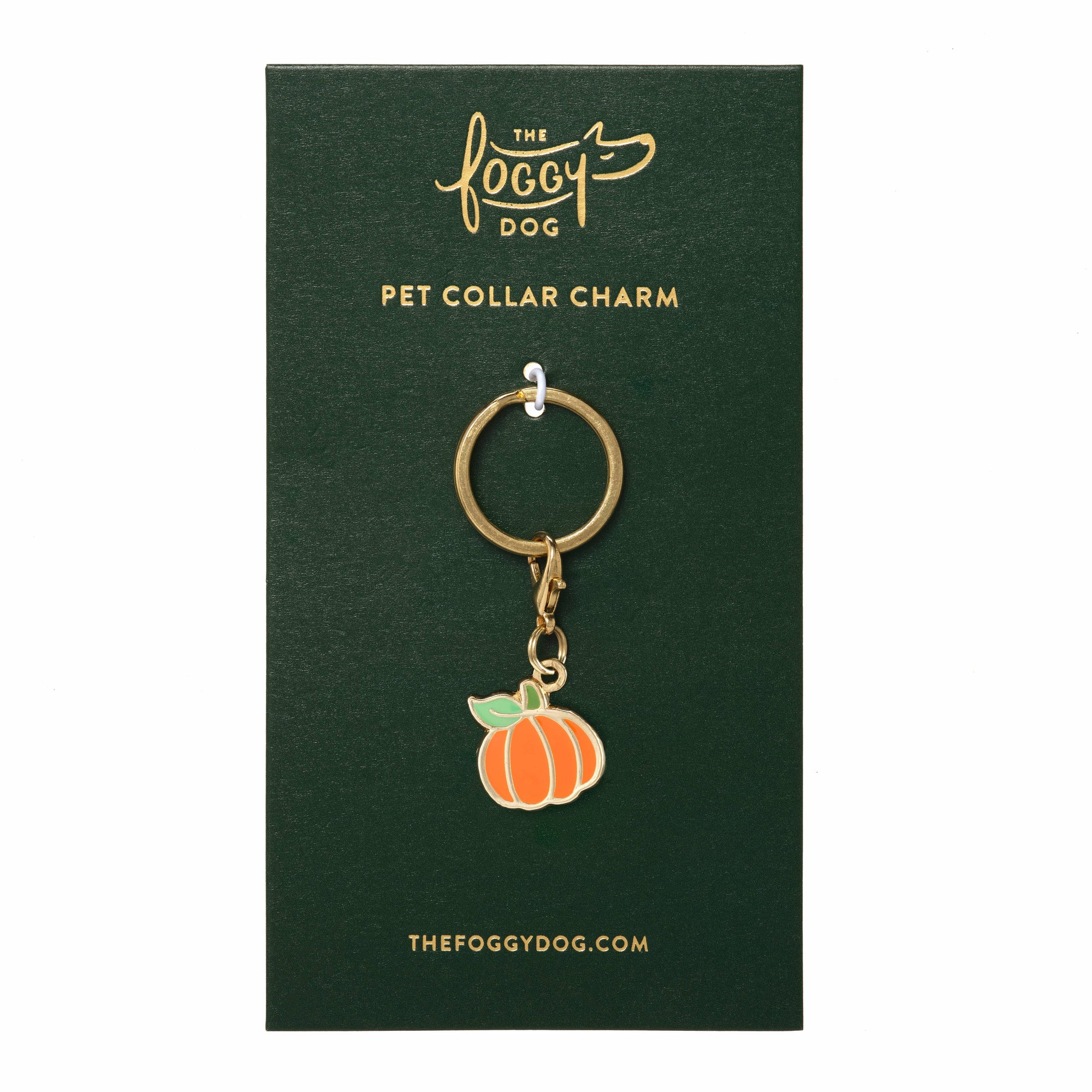 The Foggy Dog - Pumpkin Collar Charm: Charm Only
