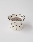 dexypaws - Cat Ceramic Bowl - White & Black Polka Dot