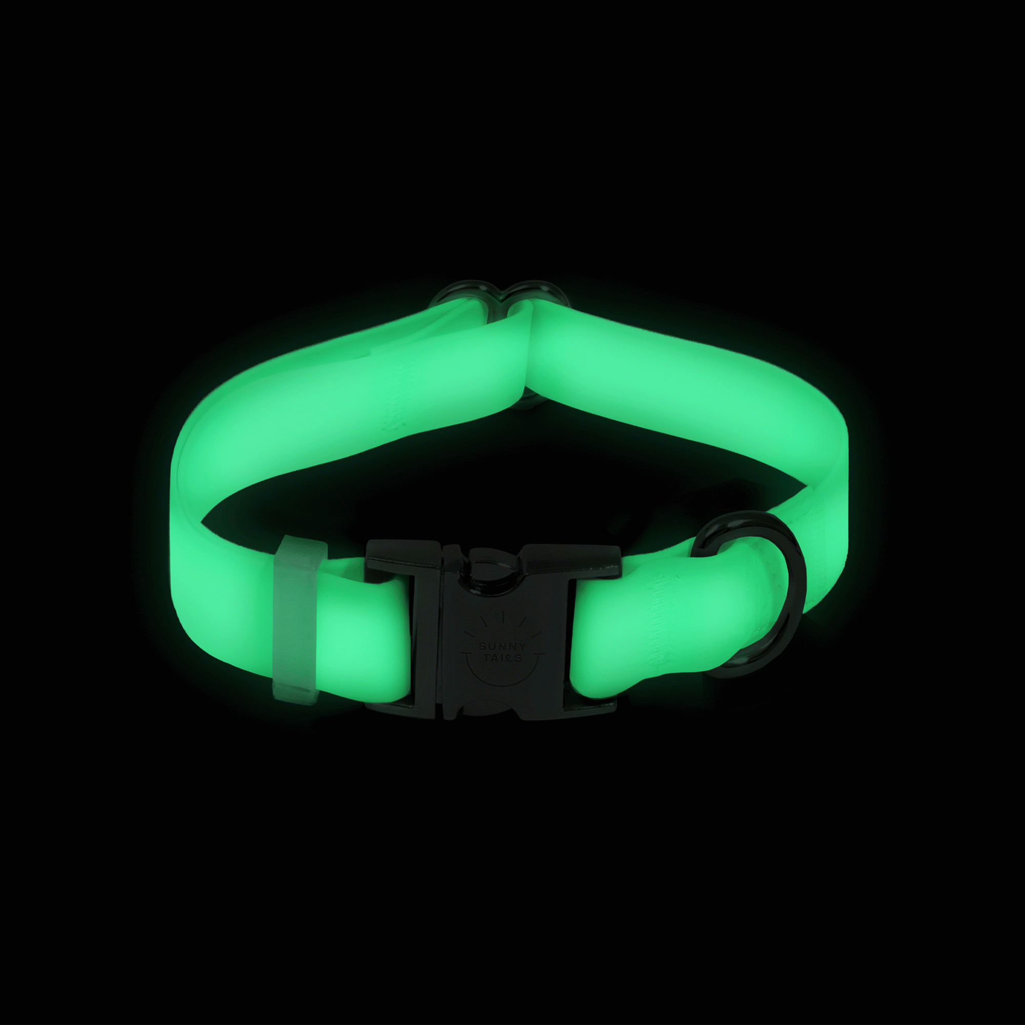 SUNNY TAILS - Lunar Glow Waterproof Dog Collar: SMALL