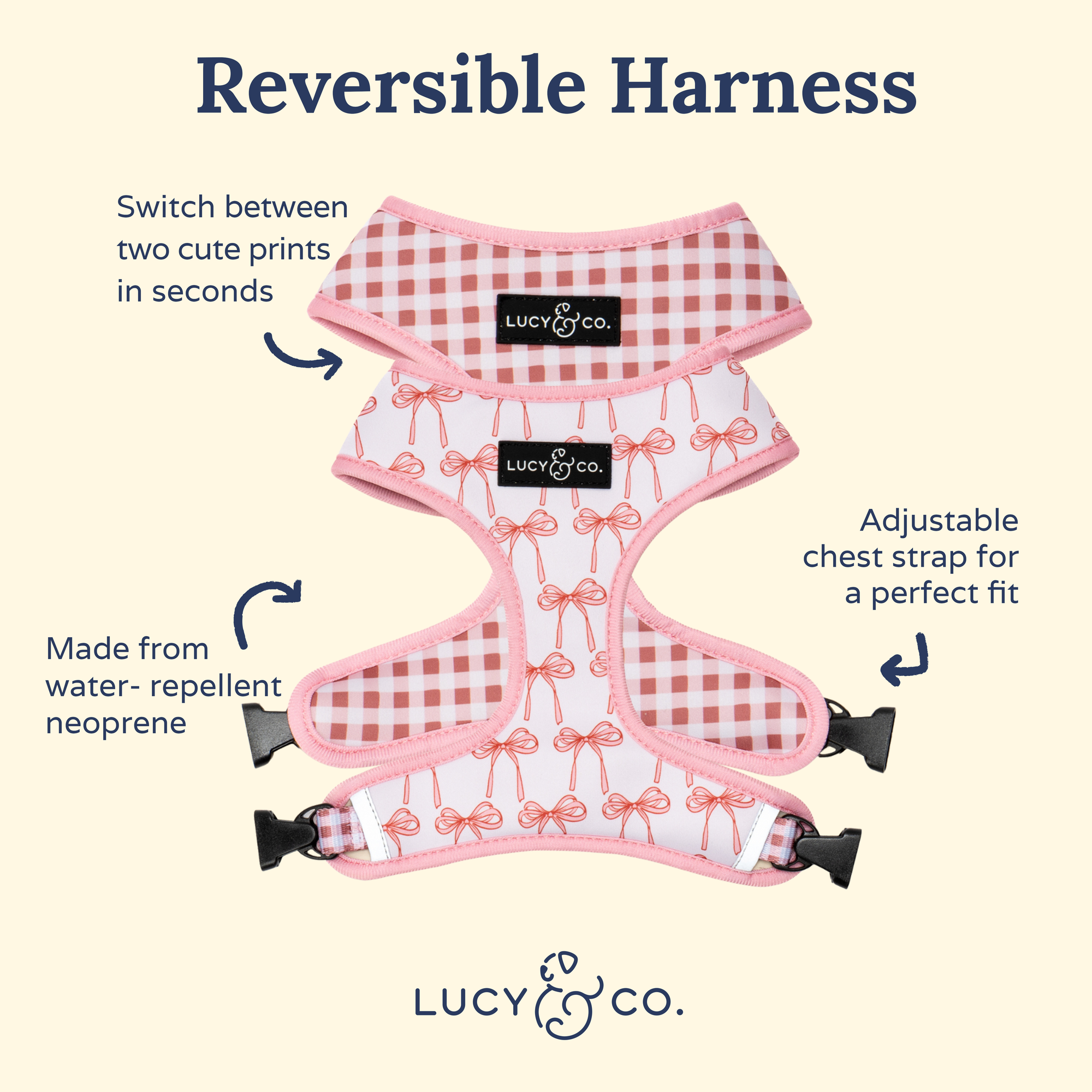 Lucy &amp; Co. - Take a Bow Reversible Harness: L