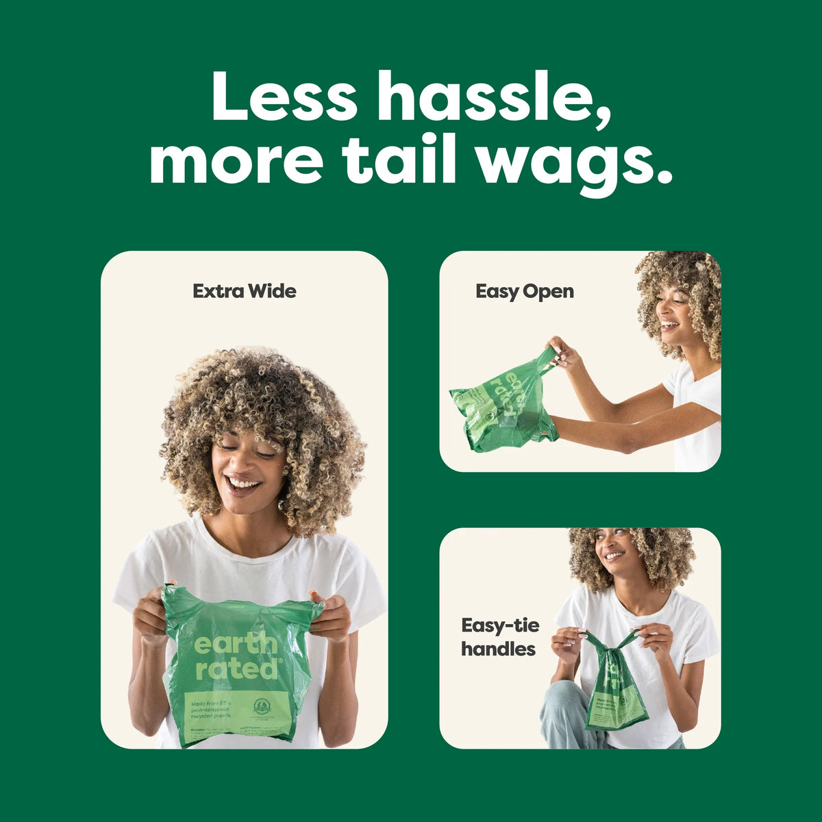 Earth Rated Unscented Easy-Tie Handle Poop Bags