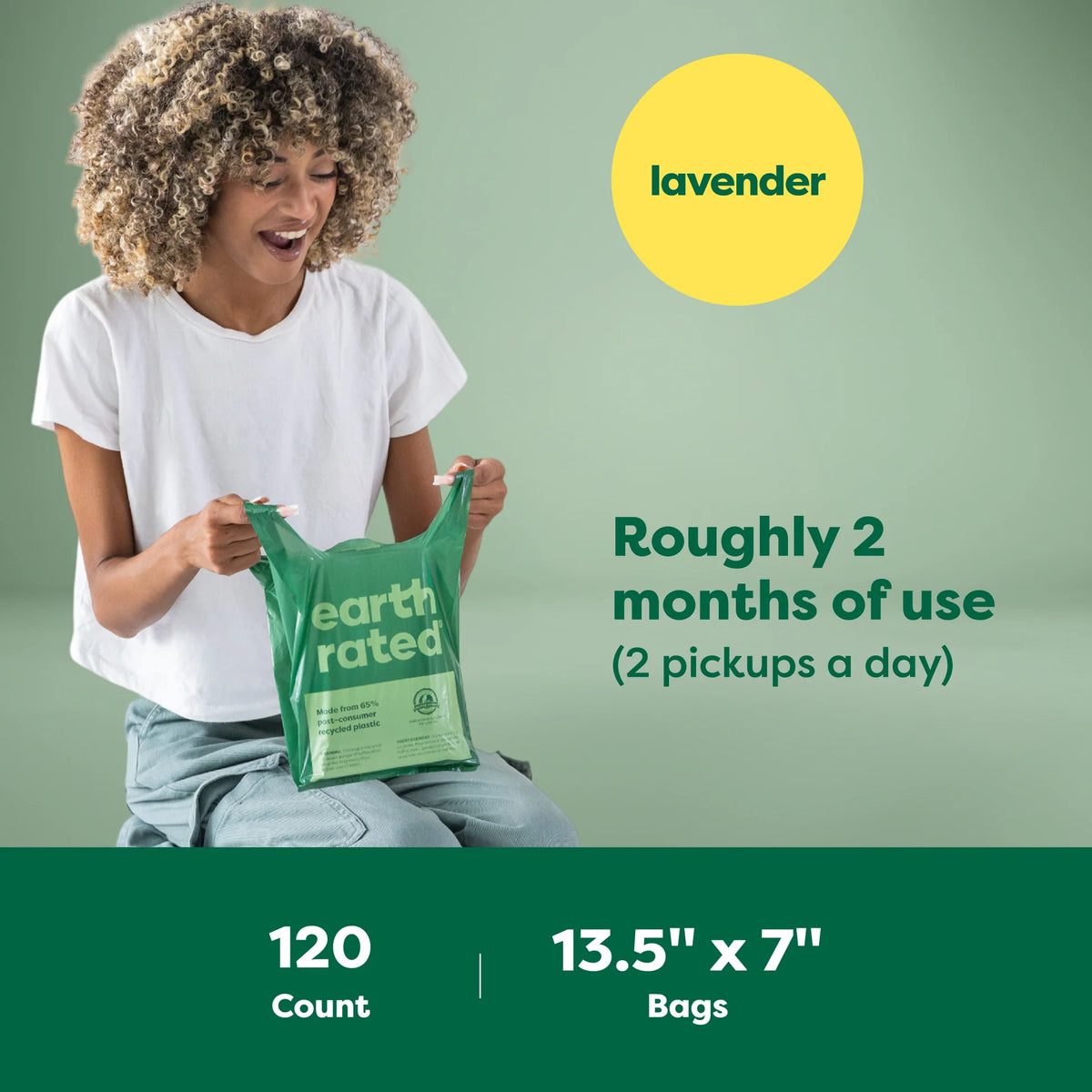 Earth Rated Unscented Easy-Tie Handle Poop Bags