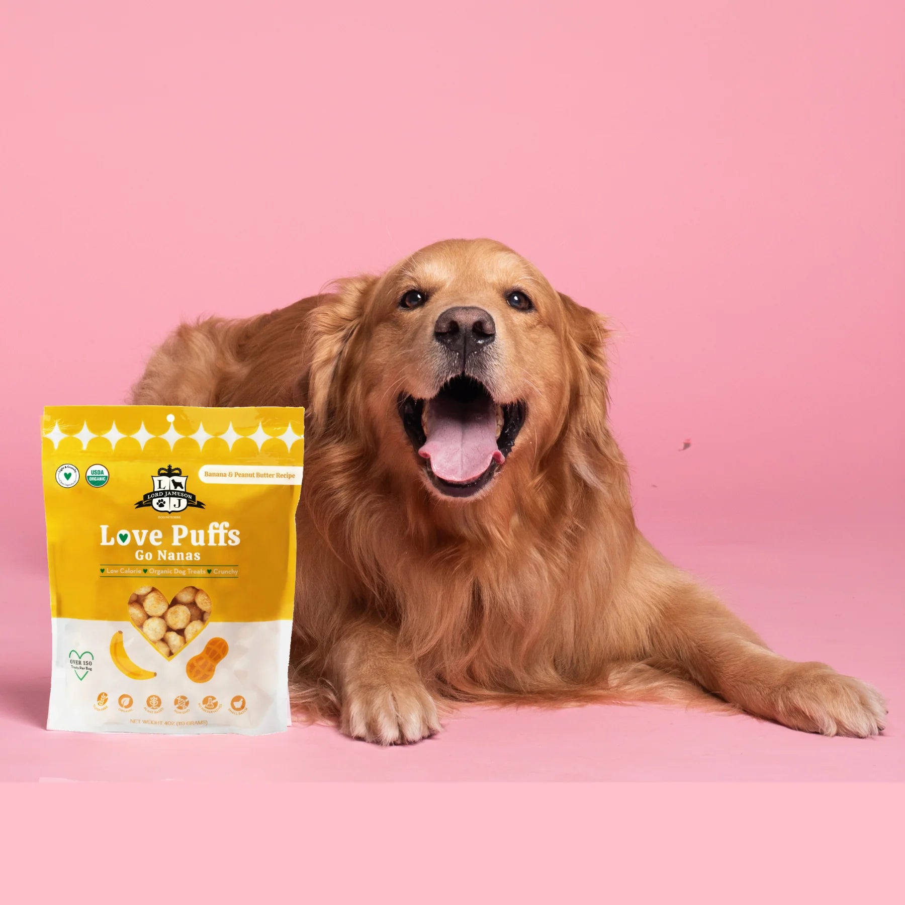 Lord Jameson Go Nanas Love Puffs Organic Dog Treats