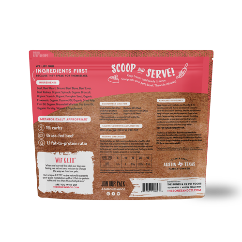 Bones &amp; Co Barkin' Beef Frozen Food Bites
