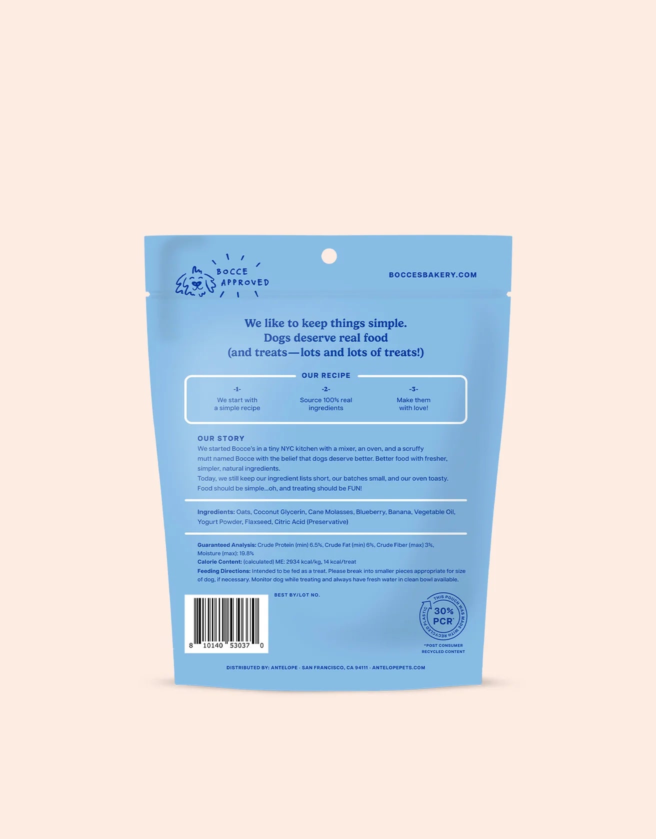 Bocce&#39;s Berry Yogurt Smoothie Soft &amp; Chewy Treats