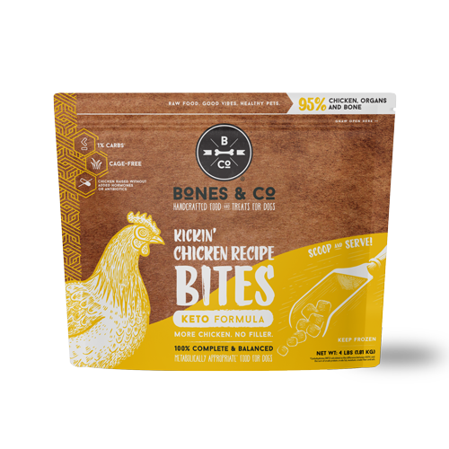 Bones &amp; Co Kickin' Chicken Recipe Frozen Food Bites