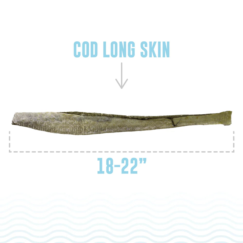 Cod Long Skins Dog Chews 18-22"
