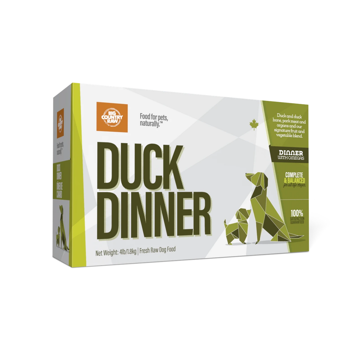 Big Country Raw Duck Dinner Carton - 4 lb