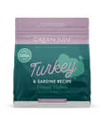 Green Juju Turkey + Sardine Recipe Frozen Patties & Sliders