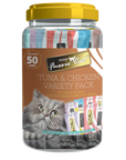 Fussie Cat Tuna & Chicken 10 Flavor Variety Pack - 50 Count