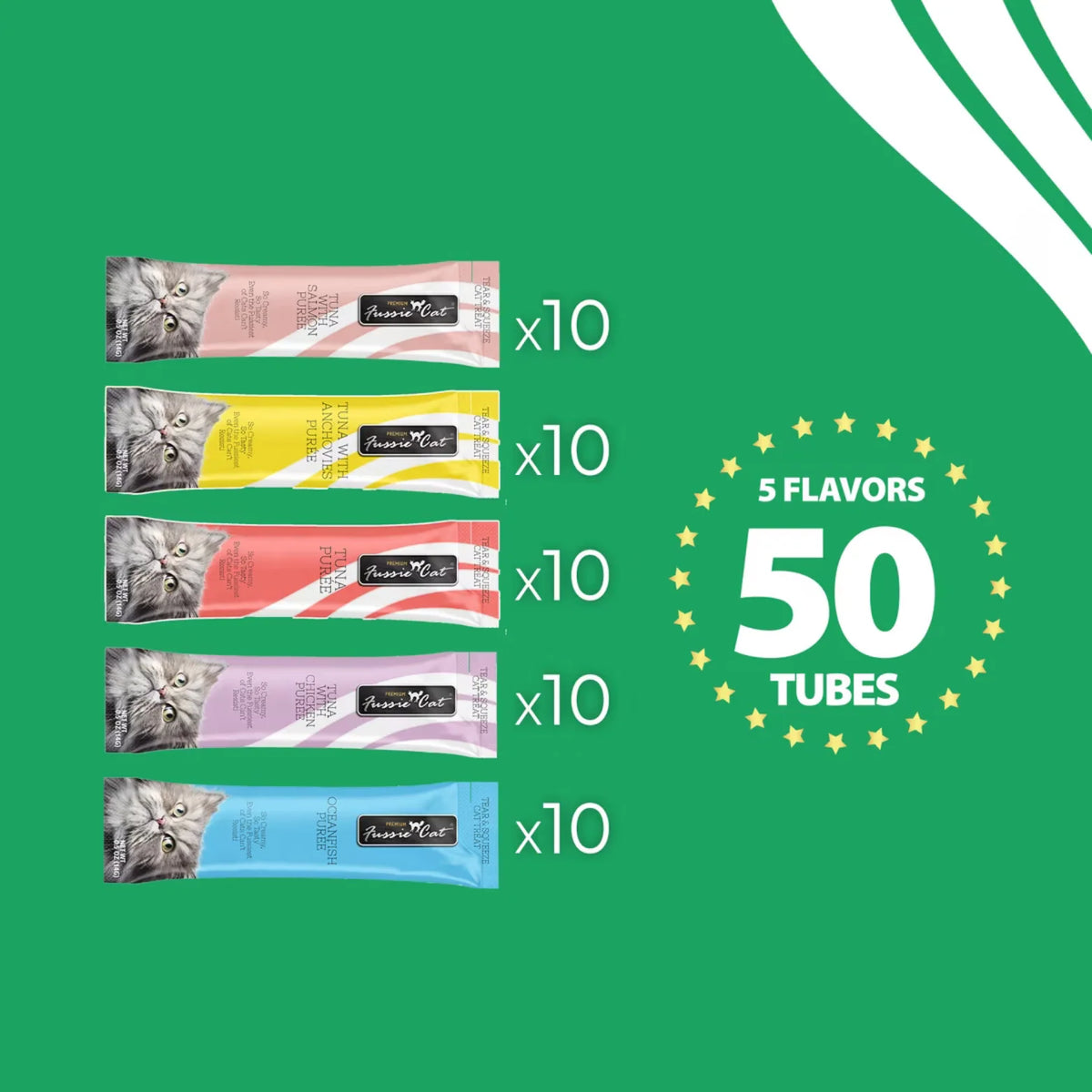 Fussie Cat Tuna Variety Pack - 50 Count