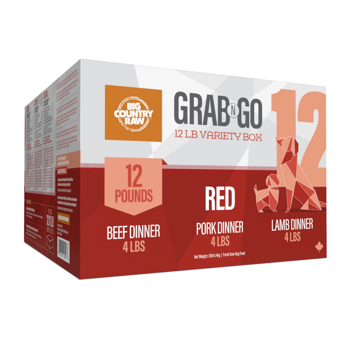 Big Country Raw Grab N Go Red - 12 lb