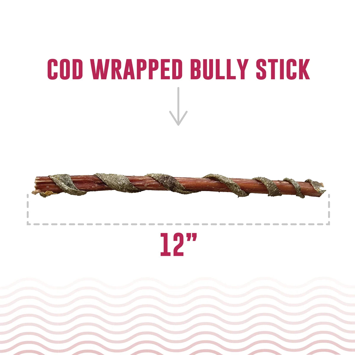 Icelandic Fish Sticks - Cod Wrapped Bully Sticks for Dogs
