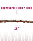 Icelandic Fish Sticks - Cod Wrapped Bully Sticks for Dogs