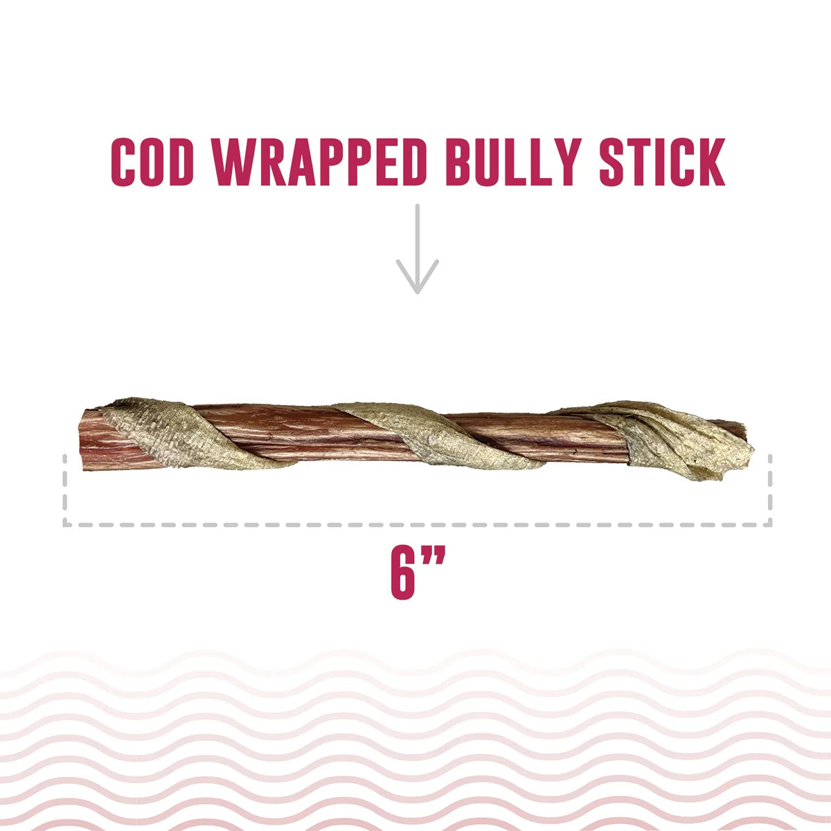 Icelandic Fish Sticks - Cod Wrapped Bully Sticks for Dogs