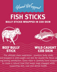 Icelandic Fish Sticks - Cod Wrapped Bully Sticks for Dogs