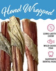 Icelandic Fish Sticks - Cod Wrapped Bully Sticks for Dogs