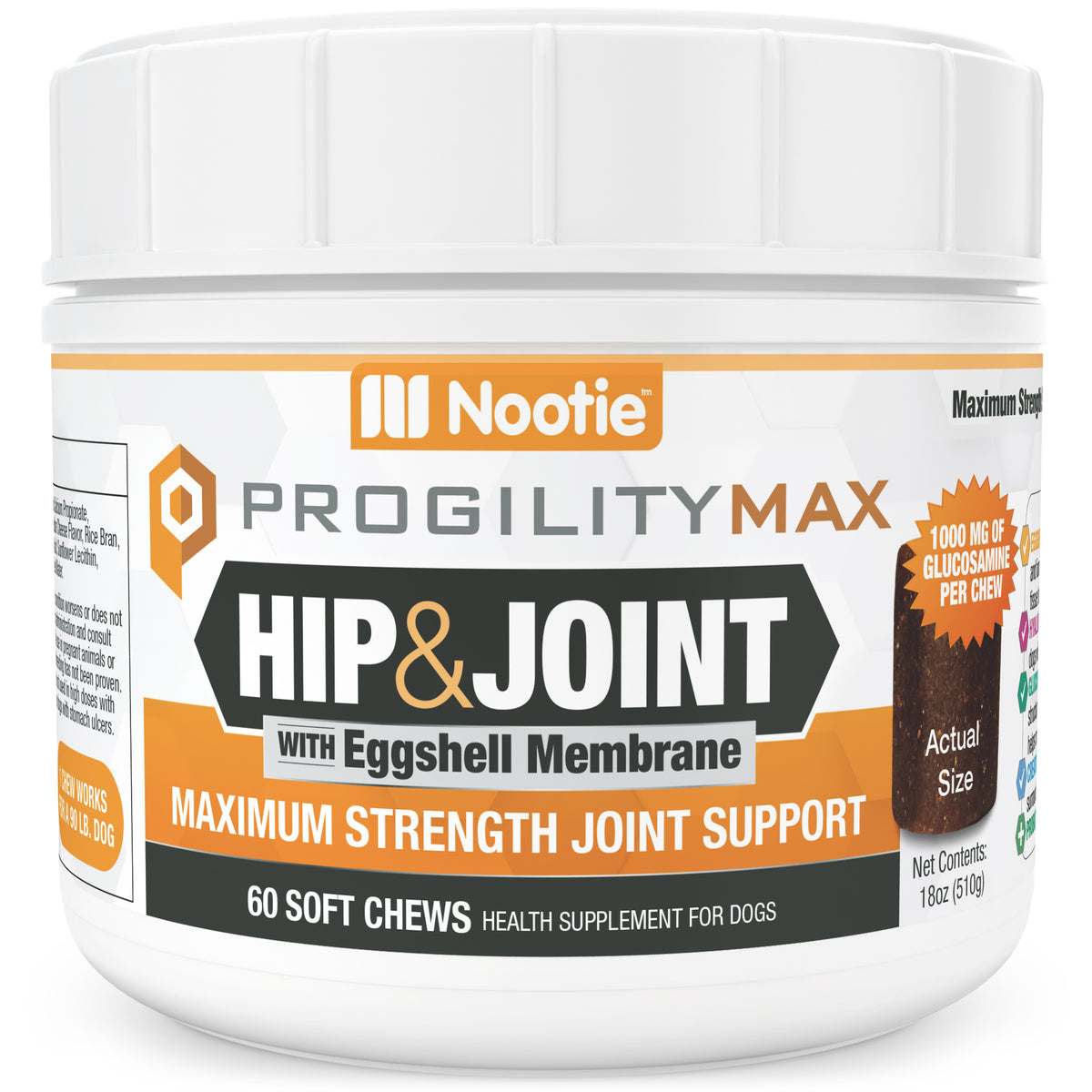 Nootie Progility Maximum Strength Hip & Joint Supplement - with Eggshe ...