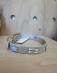 Furei Pets - Rescued & Cookie Plz Custom Collar - Taupe