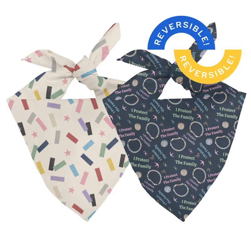 Dog Bandana Co. I Protect The Family Reversible Dog Bandana