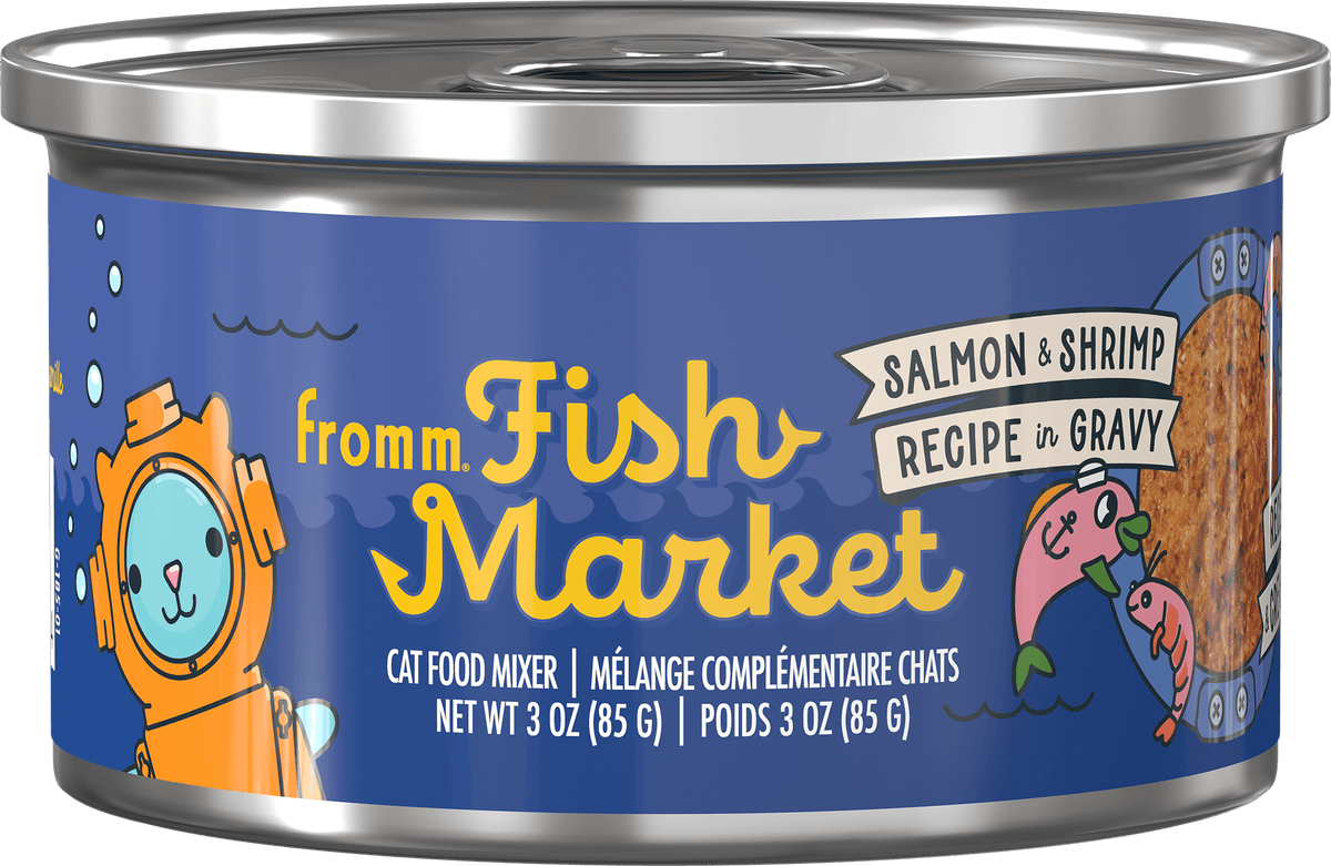 Fromm Fish Market Salmon &amp; Shrimp Recipe in Gravy Cat Food Mixer