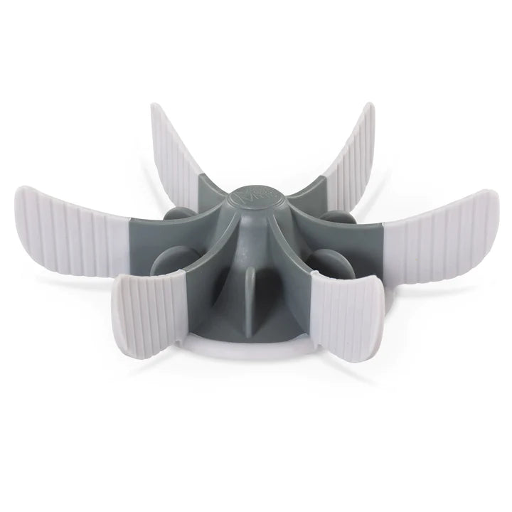 Messy Mutts Universal Slow Feeder Bowl Insert with Suction, 7.5&quot;, Cool Grey