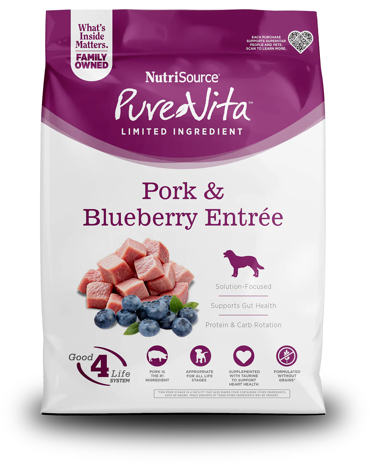Nutrisource Pure Vita - Pork &amp; Blueberry Entree