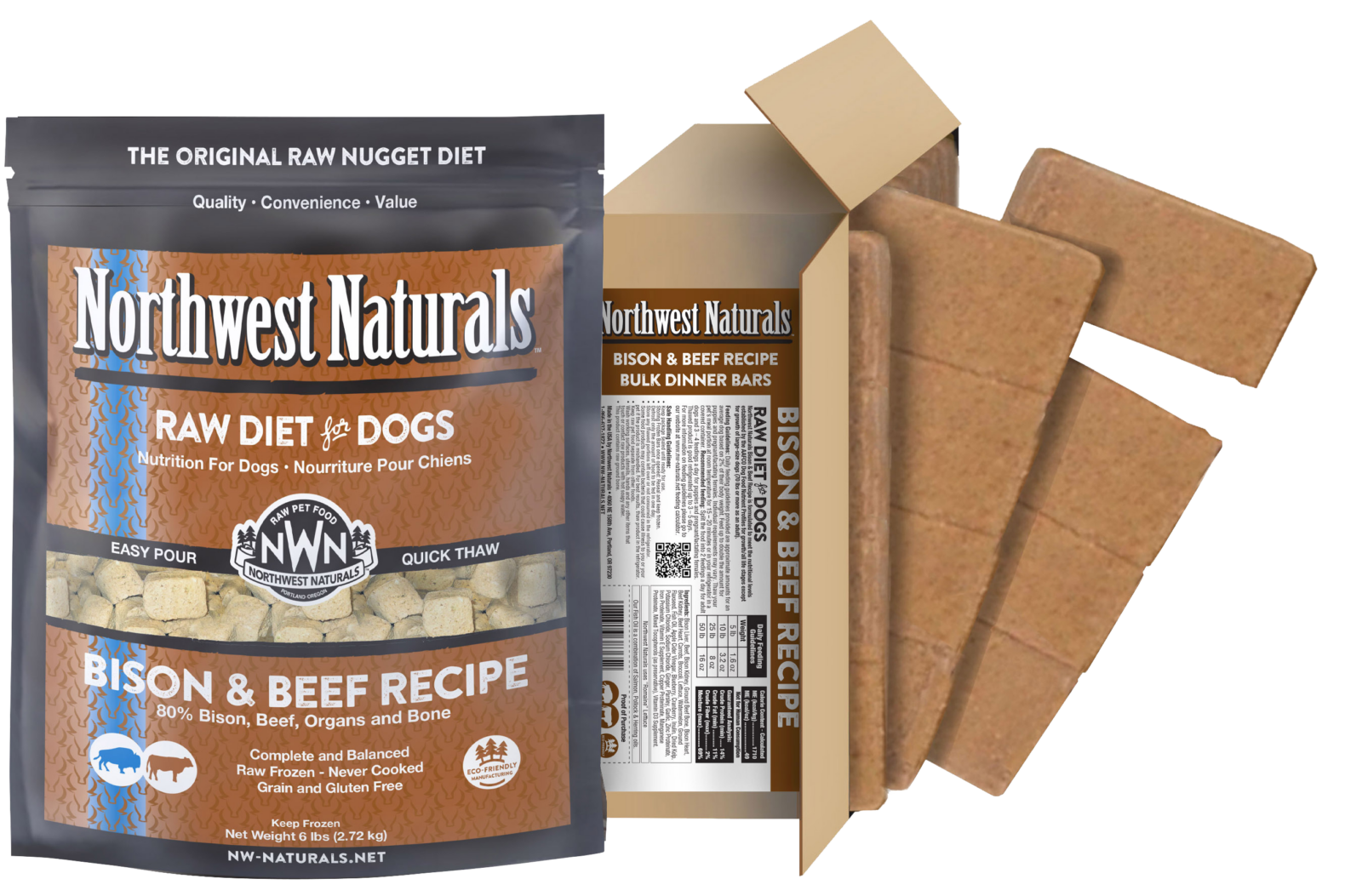 Northwest Naturals Frozen Nuggets Bison Beef The Modern Dog Company Store