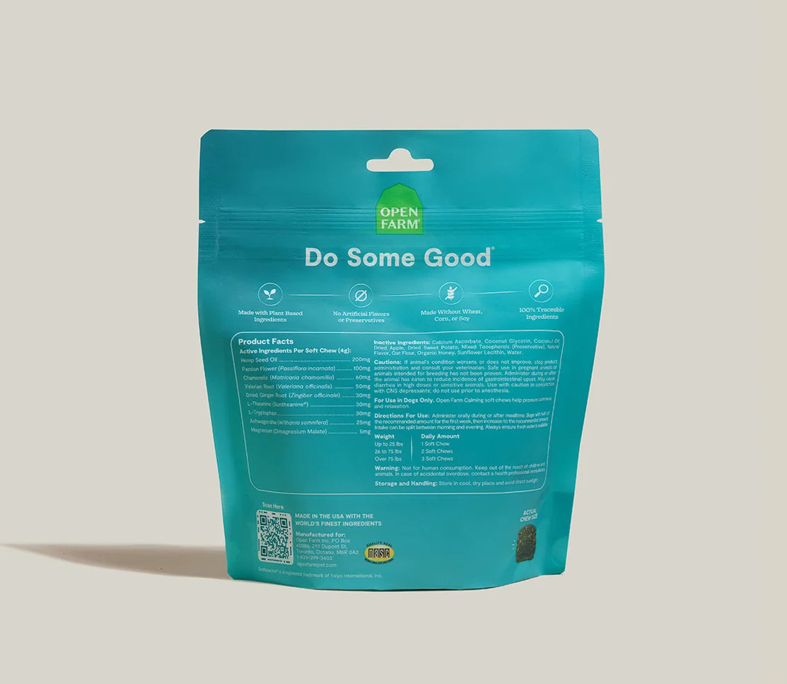 Open Farm Calming Supplement Chews for Dogs