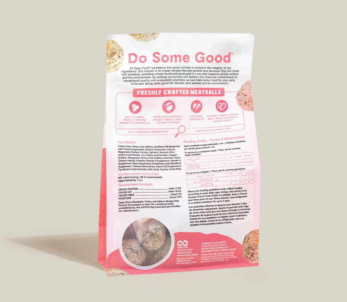 Open Farm Turkey &amp; Salmon Freshly Crafted Meatballs for Dogs
