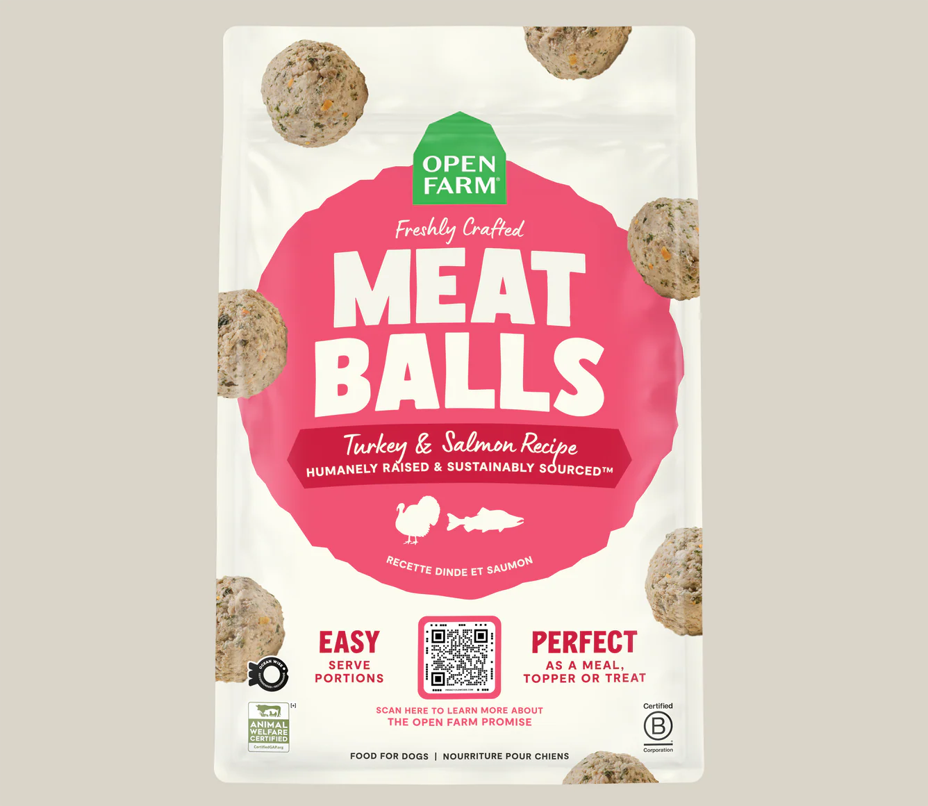 Open Farm Turkey &amp; Salmon Freshly Crafted Meatballs for Dogs