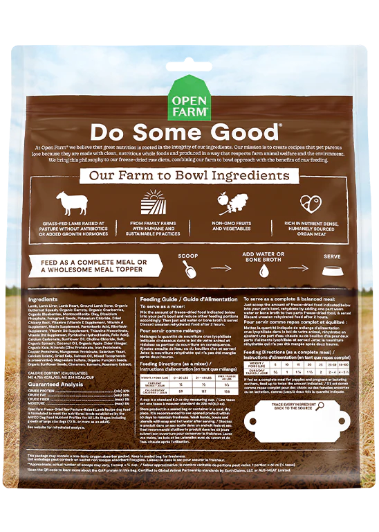 Open Farm Pasture-Raised Lamb FD Raw Dog Food