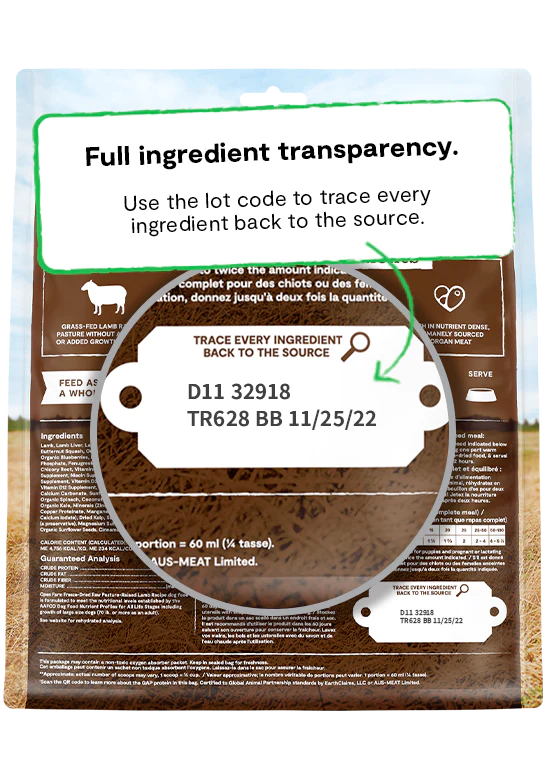 Open Farm Pasture-Raised Lamb FD Raw Dog Food